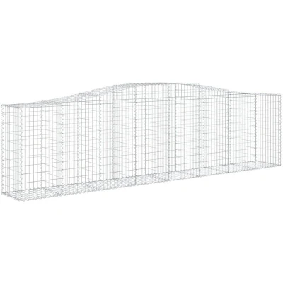 Image of Vidaxl Arched Gabion Baskets 25 pcs 400x50x100/120 cm Galvanised Iron