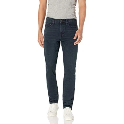 Image of Amazon Essentials Men&#039;s Comfort Stretch Straight Slim Fit Jean (Previously Goodthreads), Blue Black Vintage, 31W / 30L