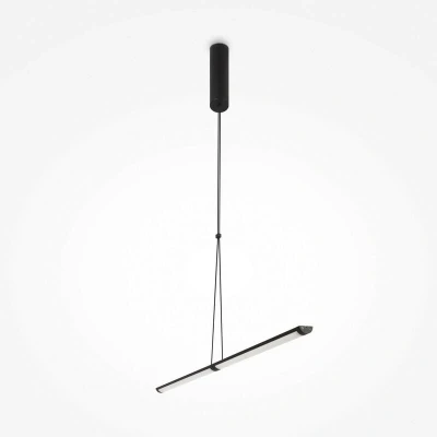 Image of Maytoni Supersymmetry Modern Integrated LED Pendant Ceiling Light Matt Black 4000K