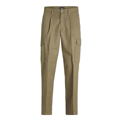 Image of Jack &amp; Jones Jpstbill Jjclean Tapered Cargo trousers, Men&#039;s, Size: 33x34, Elmwood