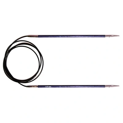 Image of KnitPro Royale: Knitting Pins: Circular: Fixed: 40cm x 3.00mm, Birchwood, brass, Multi Colour, 3mm