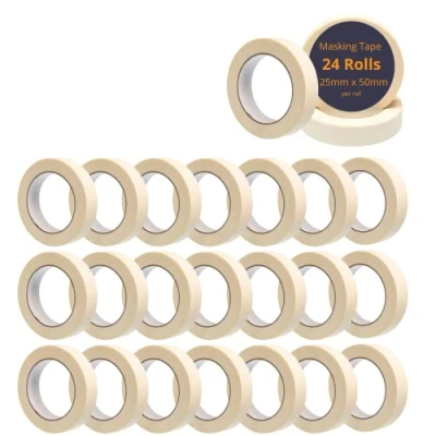 Image of Gocableties Masking Tape, Painting &amp; Decorating Strong Adhesive Tape (24, 25mm x 50m)