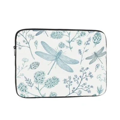 Image of Dragonfly Printed Laptop Sleeve For 12 Inch Laptop, Shockproof Oxford Fabric Protective Case Bag