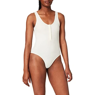 Image of Hurley W V Neck Rib Bodysuit Black