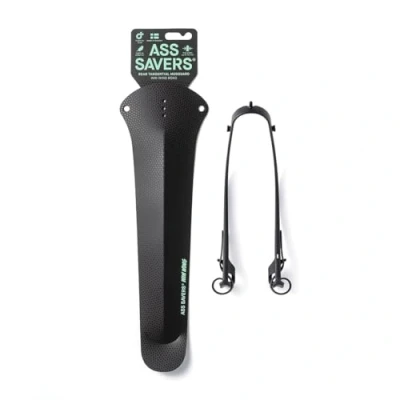 Image of Ass Savers Win Wing 2 Road Black Dots, Rear Mudguard for Bikes with Wishbone, Tire Widths up to 35mm, Ultralight, Clip On, Easy Installation &amp; Removal, Secure Mount, Swedish Design