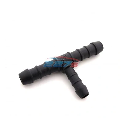 Image of 2x Hose Tube Pipe 3 way T Piece 6mm to 8mm Connector Joiner Air Fuel Water FREE FIRST CLASS UK POSTAGE!