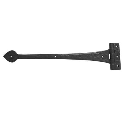 Image of Black Antique Iron Country Door Gate Tee Hinges Arrow Spear Head 430mm Pair from EUROART