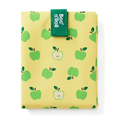 Image of Roll&#039;eat ® Reusable Sandwich Bag Container Eco Friendly Food and Washable Wrap Apple Model Boc&#039;n&#039;Roll Fruits