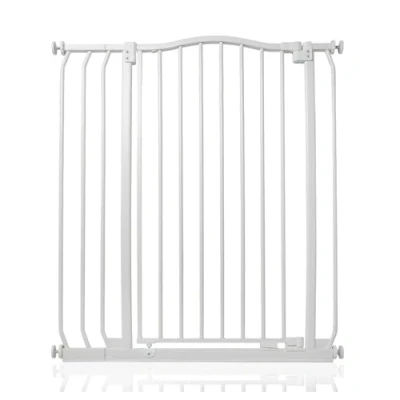 Image of Safetots Extra Tall Curved Top Safety Gate, 80cm 89cm, Matt White, 100cm in Height, Pressure Fit Stair Baby Gate for Doors Hallways and Spaces, Barrier, Easy Installation