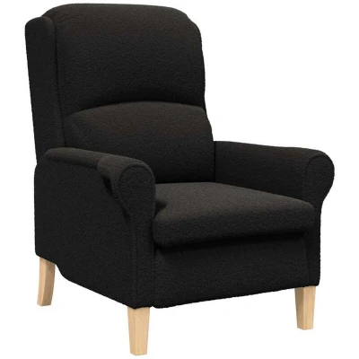 Image of vidaXL Ergonomic Armchair Black Fabric, Wood Standard