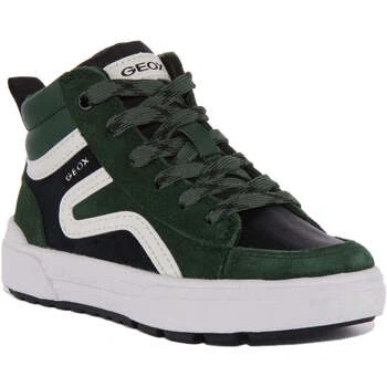 Image of Geox Boy&#039;s J Weemble Boy B Sneakers, Green Black, 13 UK