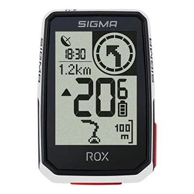 Image of SIGMA SPORT ROX 2.0 White Bike computer wireless GPS &amp; navigation incl. mount Outdoor for pure riding pleasure