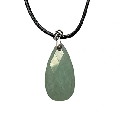 Image of VIE Teardrop Faceted Pendant (Green Aventurine)