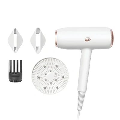 Image of T3 Featherweight StyleMax Professional Ionic Hair Dryer with Custom Heat Automation &amp; 4 Attachments, Fast Drying, Lightweight 5 3 Speed Settings, 2 Concentrators, Diffuser Smoothing Comb