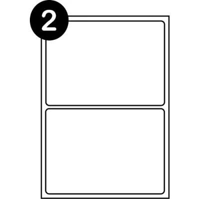 Image of SmithPackaging A4 Self Adhesive Address Labels Sticker Paper, 2 Per Sheet, 100 Sheets,199.6 x 143.5mm 200
