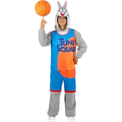 Image of Funidelia Space Jam Bugs Bunny Costume Looney Tunes for men &amp; women Costumes adults, accessory fancy dress props Halloween, carnival parties Size M L Grey/Silver