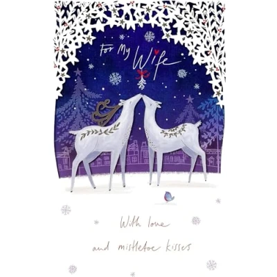 Image of UK Greetings Wife Christmas Card for My with Love and Mistletoe Kisses