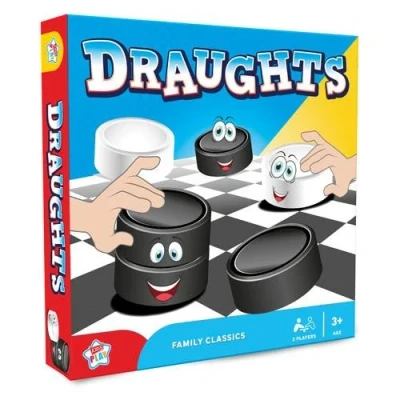 Image of Kids Play Draughts Board Game