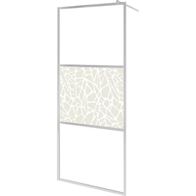 Image of vidaXL Walk in Shower Wall ESG Glass with Stone Design 100x195 cm