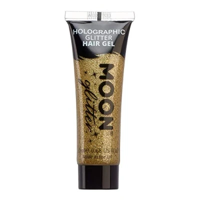 Image of Holographic Glitter Hair Gel by Moon 20ml Gold