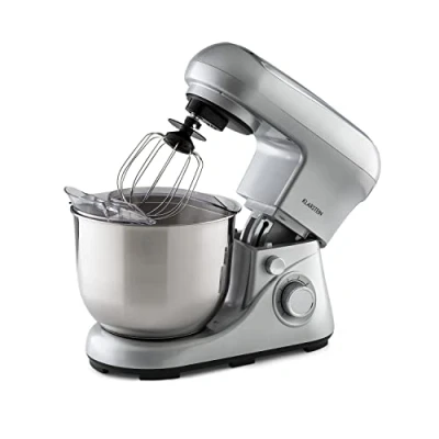 Image of Klarstein Bella Pico 2G Stand Mixer, Food Processor, 6 Power Levels with Pulse Function, Planetary Mixing System, 5 L Stainless Steel Bowl, 3 Pieces, 1200 W / 1.7 HP, Silver