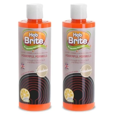 Image of Hob Brite Cleaner Lemon Sherbet (2 x 250 ml) Ceramic, Electric, Halogen and Induction Cream