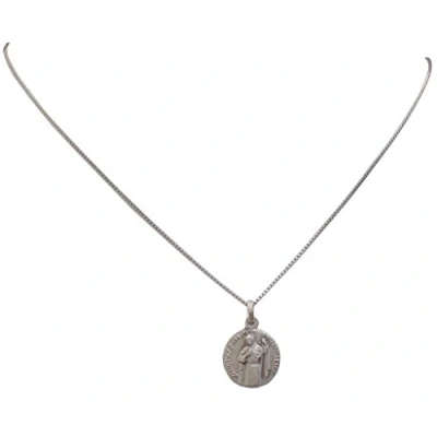 Image of I G J 925 STERLING SILVER SAINT JUDE THADDEUS APOSTLE MEDAL WITH CHAIN