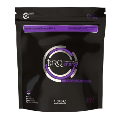 Image of TORQ Energy Drink Natural Blackcurrant Isotonic Powder Electrolyte Drinks High Carbohydrates 30g per 500ml and Sodium 45 Servings 1.5kg