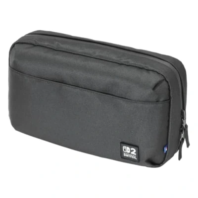 Image of HORI Reversible Travel Pouch (Black) Carrying for Nintendo Switch 2 Officially Licensed by