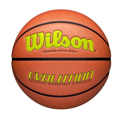 Image of WILSON Evolution Game Basketball Optic Yellow, Size 7 29.5&quot;