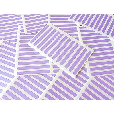 Image of 144 Purple Stickers Sticky Coloured Self Adhesive Labels for Colour Coding