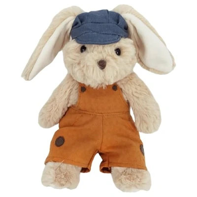 Image of MON AMI Benjamin Bunny Stuffed Animal 8/20cm Dressed Plush Rabbit with Floppy Ears Cuddly Soft Toy for Christmas Kids