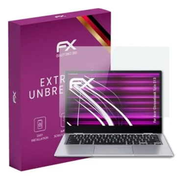 Image of atFoliX plastic Glass Protective Film compatible with Acer Chromebook Spin 513 Protector, 9H Hybrid FX Screen Protector of