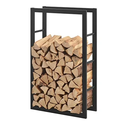 Image of [en.casa] Firewood rack Kasan 60x100x25cm storage Wood holder