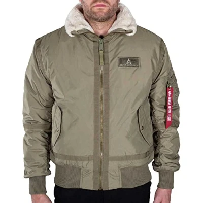 Image of Alpha Industries Men&#039;s B15 3 TT Bomber Jacket, Stratos, XL