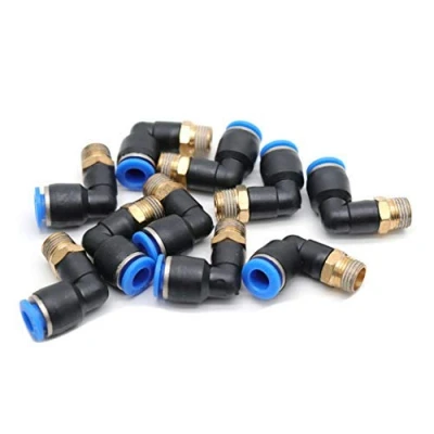 Image of 10pcs M8 Male Thread to 6mm L Tube Push In One Touch Connector Quick Fittings Pneumatic Coupler Elbow