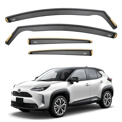 Image of ISPEED Wind Deflectors for TOYOTA YARIS CROSS XP210 2020 2025 5 Door SUV 4pc Set Keep Your Car Ventilated In Rain Reduce Turbulence Tinted Channel Type
