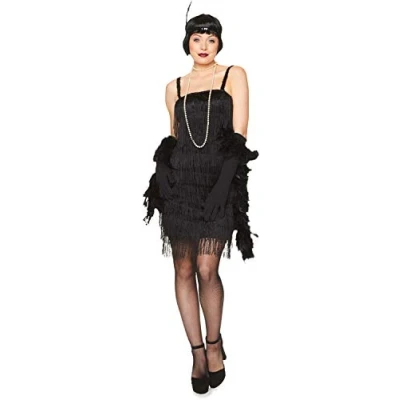 Image of Karnival 81025 1920&#039;s Black Flapper Dress Costume, Women, Large