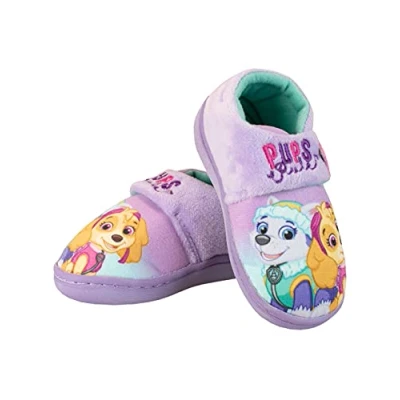 Image of Paw Patrol Girls Slippers Purple Everest Skye 10