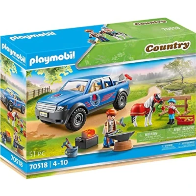 Image of Playmobil Country 70518 Mobile Farrier, With light Effect, For Ages 4+