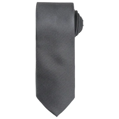 Image of Premier Unisex Adult Micro Waffle Tie (Dark Grey) One Size
