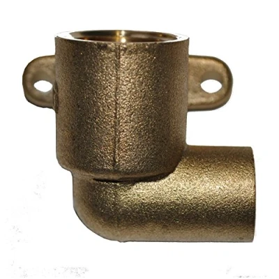 Image of 15mm x 1/2&quot; Side Entry Wallplate Connector End Feed (15mm Wall Plate/Wall Plate Elbow/Garden tap / Copper Pipe Fittings/bib Plate)