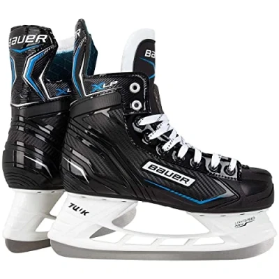 Image of Bauer Men&#039;s S21 X Lp Skate Sr Field Hockey Shoe, Schwarz/Weiss/Blau/Silber, 11 UK
