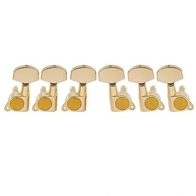 Image of Musiclily Pro 3x3 Sealed Guitar Tuners Tuning Pegs Keys Machine Heads Set for Les Paul Style Electric or Acoustic Guitar, Big Button Gold