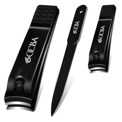Image of OCBA Nail Clippers Stainless Steel Cutter for Thick Toenails Professional Heavy Duty Fingernail Clipper Toenail Men Women (Nail Clipper)