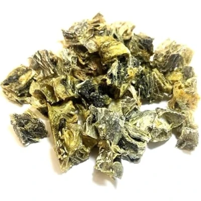 Image of *New* Extra Small Cod Fish Cubes 200g PREMIUM 100% Natural Dried Skin Dog Treats Chews U.K. Sourced Air SLS
