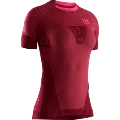 Image of X BIONIC Women Invent 4.0 Run Speed Short Sleeve Shirt Namid Red/Neon Flamigo, Large