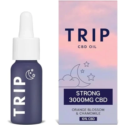 Image of TRIP CBD Oil 3000mg (High Strength), Dream Drops, Vegan, 100% Natural, Flavoured Blended with MCT Coconut Feel Less Stress, Improve Sleep, Anxiety Relief 30ML