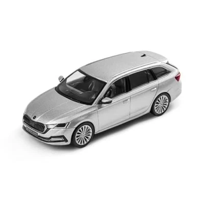 Image of Skoda Model Car Octavia 4 (NX) Combi Scale 1:43 Miniature Silver, Metal, Silber