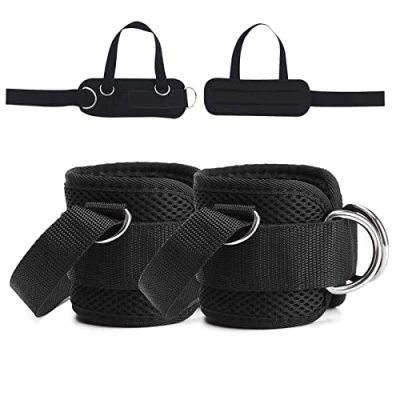 Image of Libetter Ankle Straps for Cable Machines, D Lifting Straps, Cuff Leg Workout Pulley Equipment Machine, Men Women, Gym Accessories